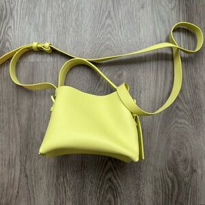 Yellow Leather Crossbody Bag